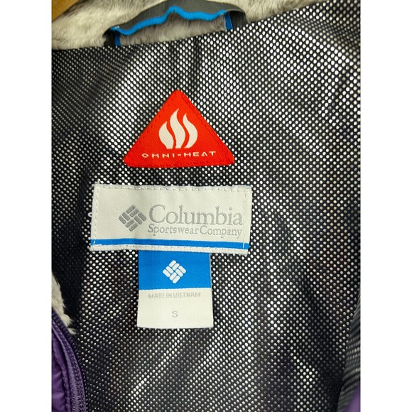 Columbia Omni Coat Heat Full Zip Rain Long Sleeve Blue Size Small Womens - Picture 3 of 10